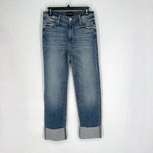 Black Orchid Denim NEW Vintage Rehab Linda Cuffed Wide Leg Jeans Sz 28 Blue